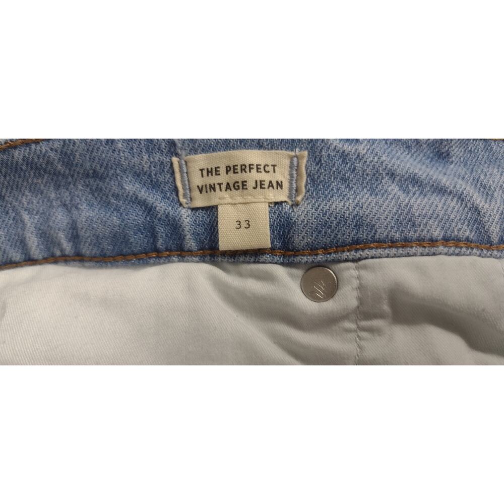 Madewell The Perfect Vintage Jean Women 33 Distressed Blue Jeans High Rise - Picture 13 of 16